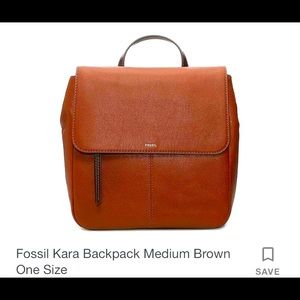 Fossil Kara medium brown backpack bag
